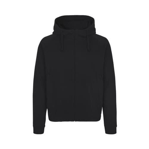 [O63401] Unisex Hoodie w. Hidden Zip (Black, XS)