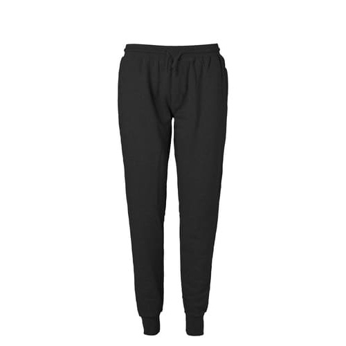 [O74002] Unisex Sweatpants w. Cuff and Zip (Black, XS)