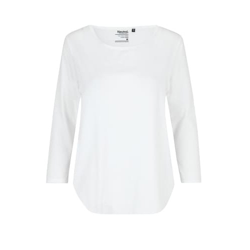 [O81006] Ladies Three Quarter Sleeve T-shirt (White, XS)