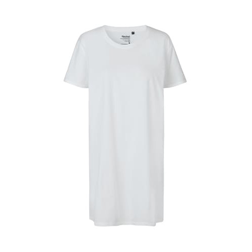 [O81020] Ladies Long Length T-shirt (White, XS)