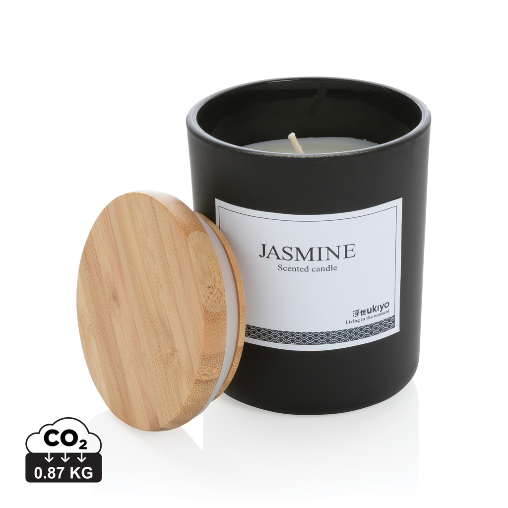 Ukiyo deluxe scented candle with bamboo lid