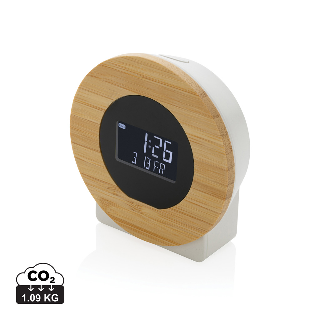 Utah RCS rplastic and bamboo LCD desk clock