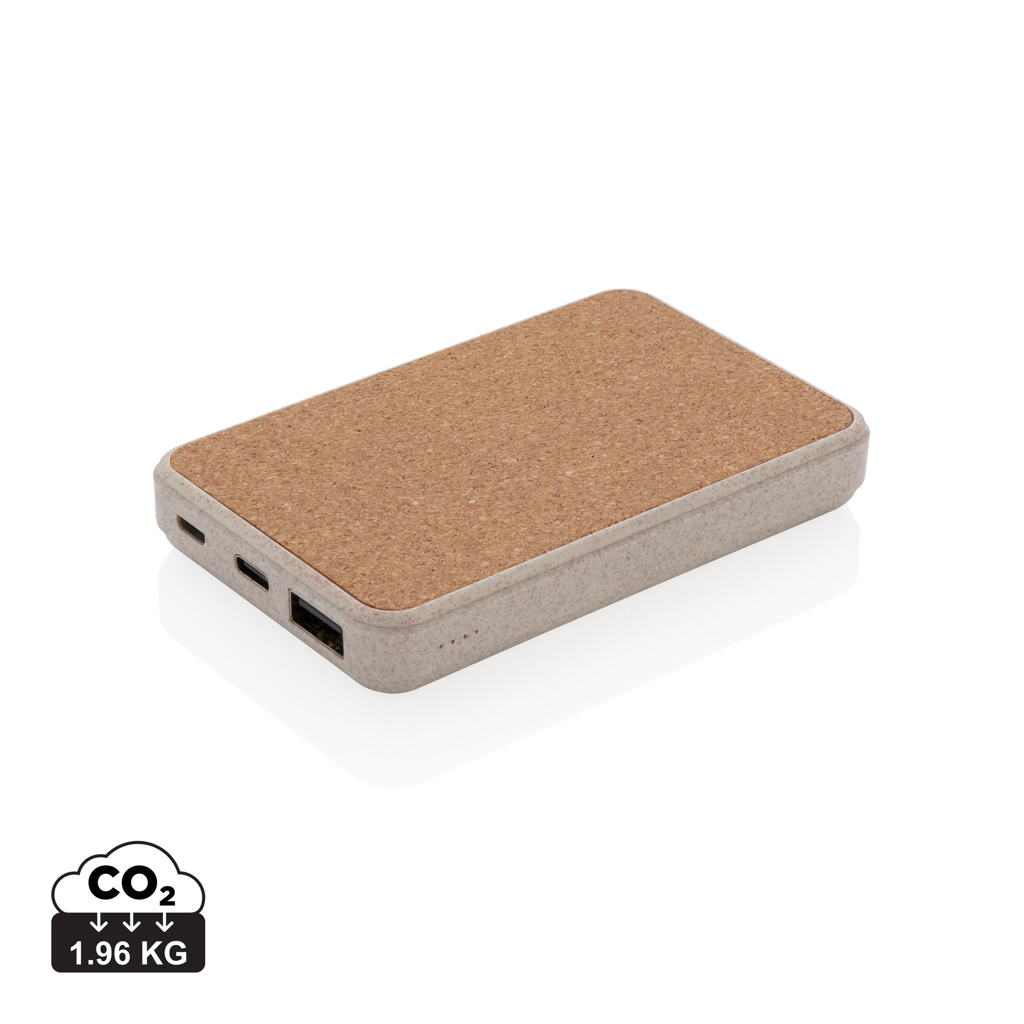 Cork and Wheat 5.000 mAh pocket powerbank