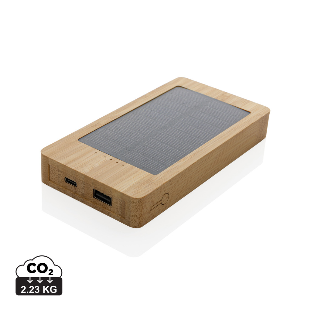 Sunwick 10.000 mAh Bamboo solar powerbank