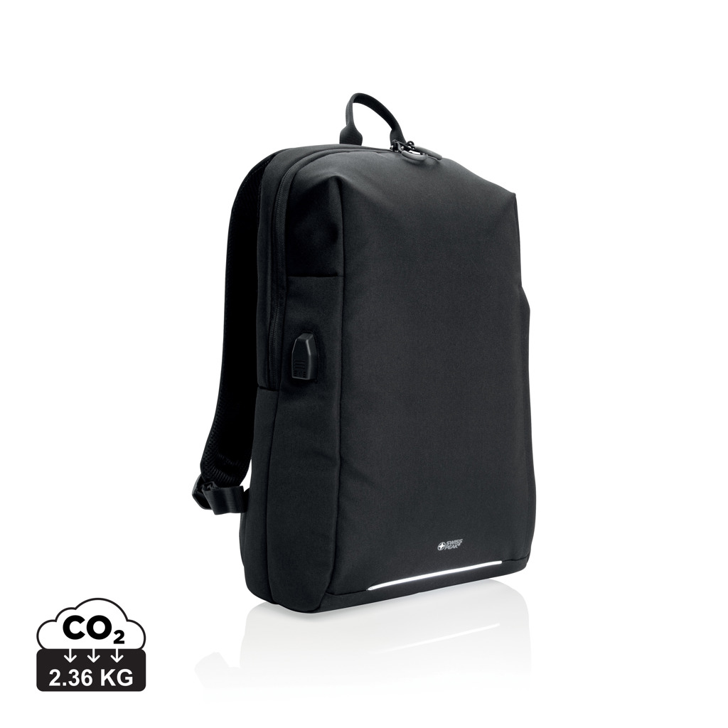 Swiss Peak AWARE™ RFID and USB A laptop backpack