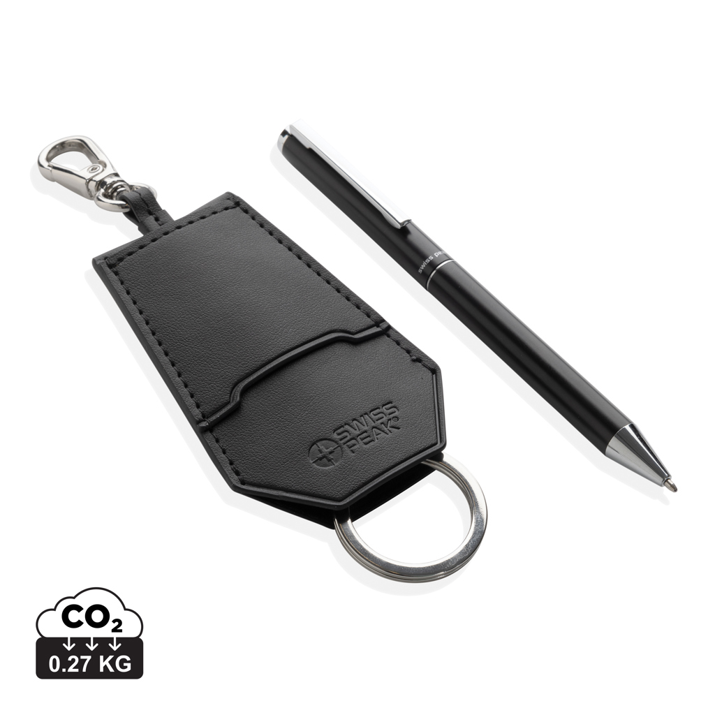 SP Tula RCS certified recycled PU key holder and pen set