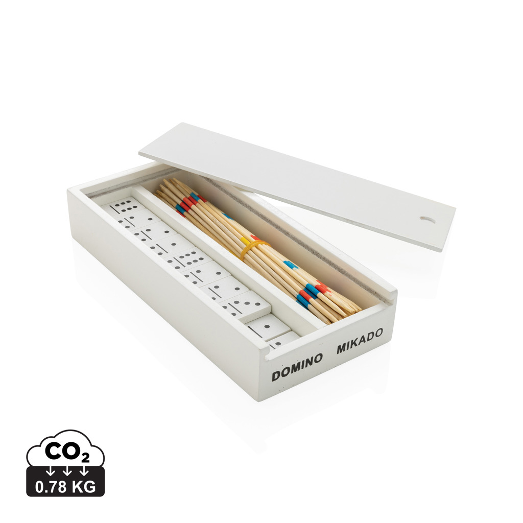 Deluxe mikado/domino in wooden box