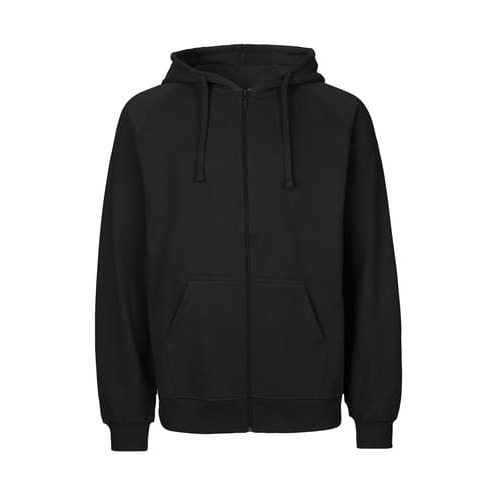 [T63301] Unisex Tiger Cotton Hoodie w. Zip (Black, XS)