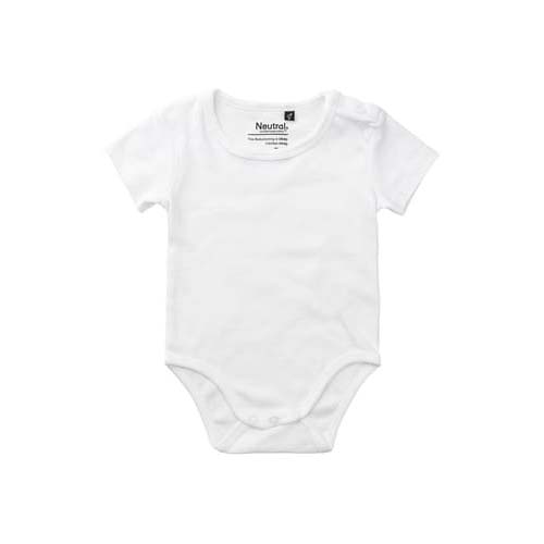 [O11030] Babies Short Sleeve Bodystockings (White, 62 cl)