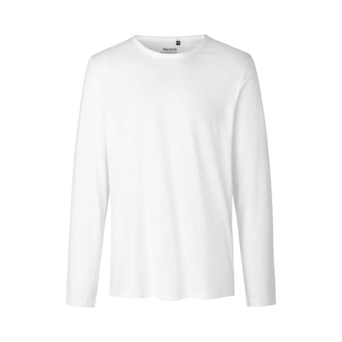 [O61050] Mens Long Sleeve T-shirt (White, XS)