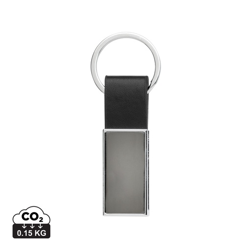 [P191.6401] Luxury PU keychain RCS recycled zinc alloy