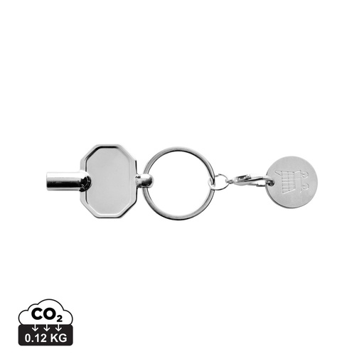 [P191.7002] RCS recycled zinc alloy radiator key keychain with coin