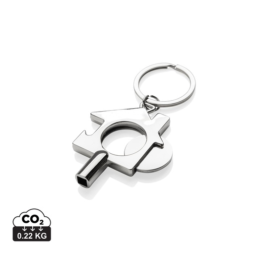 [P191.7102] RCS recycled zinc alloy 3 in 1 keychain