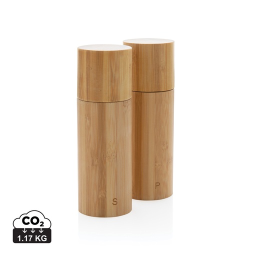 [P262.319] Ukiyo bamboo salt and pepper mill set