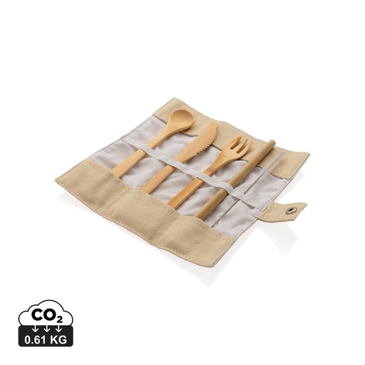 [P269.539] Reusable bamboo travel cutlery set