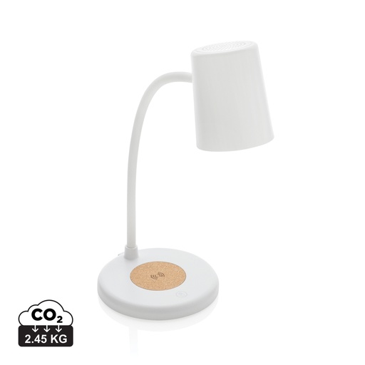 [P514.0303] Zenara RCS recycled plastic and cork 15W wireless desk lamp