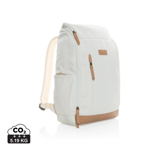 Impact AWARE™ 16 oz. recycled canvas 15" laptop backpack